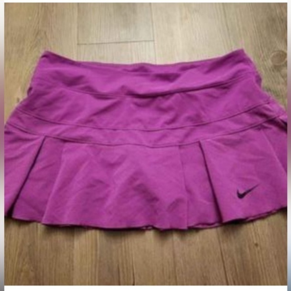 Nike Dri Fit Golf Tennis Pleated Skort Perforated Fuchsia Purple Large